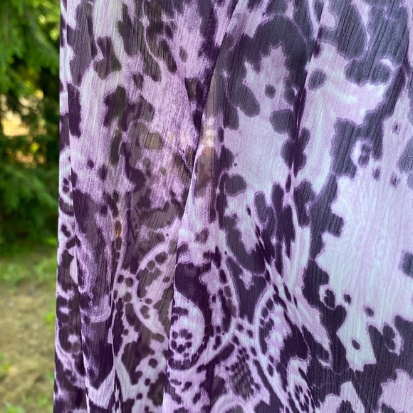 NWT woman’s size 4 purple/white INC Inernational Concepts blouse - Picture 5 of 7